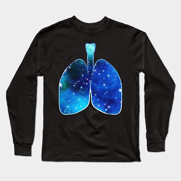 Cystic Fibrosis Shirt | Lung Stars Gift Long Sleeve T-Shirt by Gawkclothing